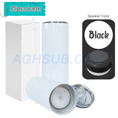 US warehouse 20oz sublimation straight speaker tumbler 25pcs pack