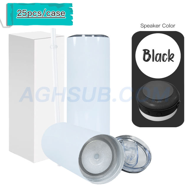 US warehouse 20oz sublimation straight speaker tumbler 25pcs pack