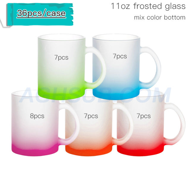 【SOLD-OUT】11oz frosted gradient sublimation glass mug