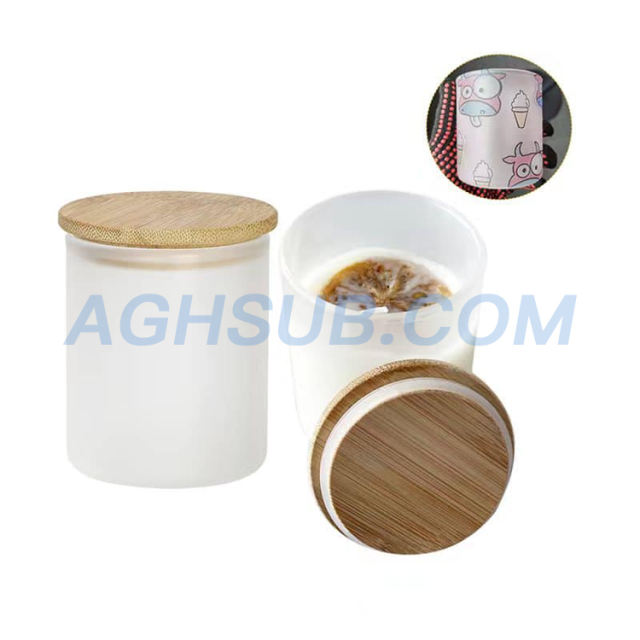 10oz frosted sublimation candle jar