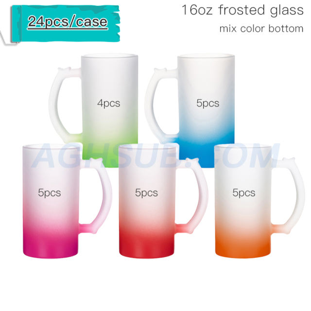 【SOLD-OUT】16oz frosted gradient sublimation glass mug