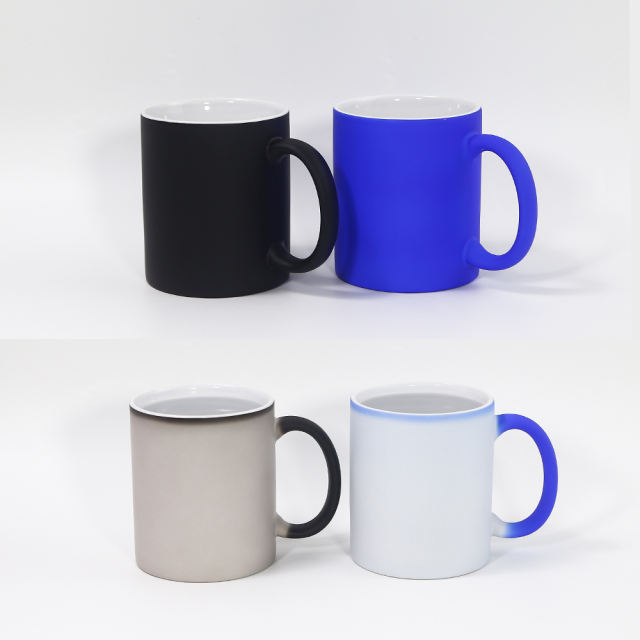 11oz ceramic hot change color glossy & matte sublimation  mug