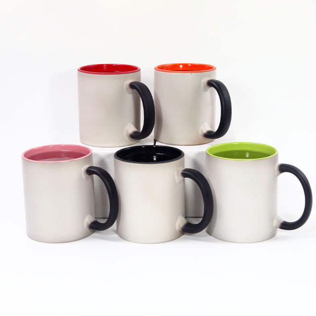 11oz colored inner color change ceramic sublimation mug