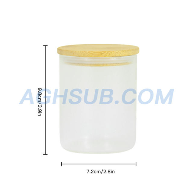 10oz glow in dark sublimation glass candle jar