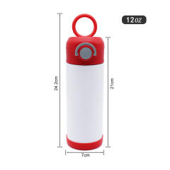 US warehouse 12oz 350ml sublimation kids bounce bottle