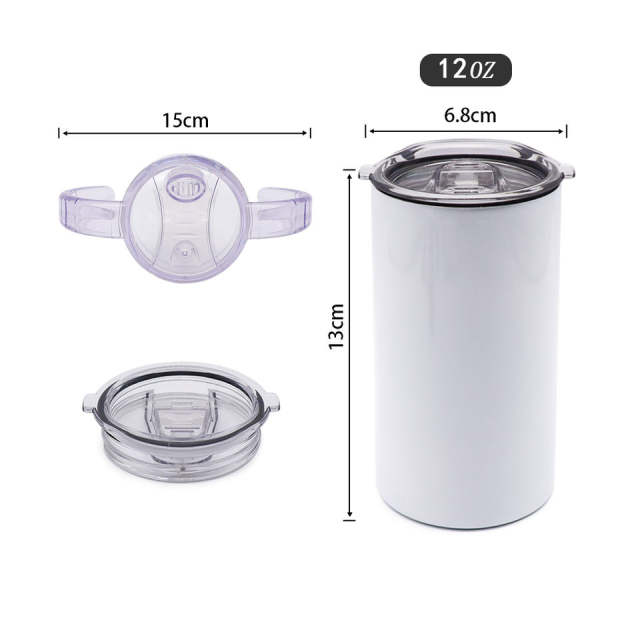 12oz 2 lids sublimation sippy cup