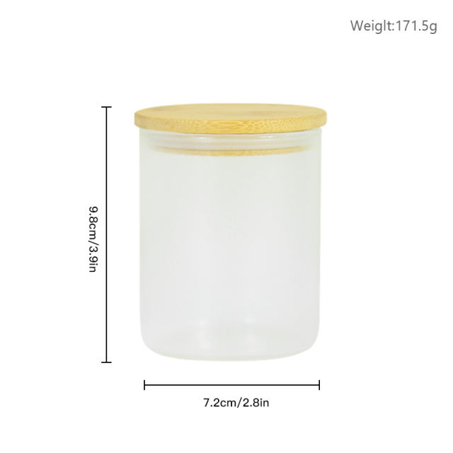 10oz frosted sublimation candle jar