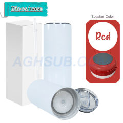 US warehouse 20oz sublimation straight speaker tumbler 25pcs pack