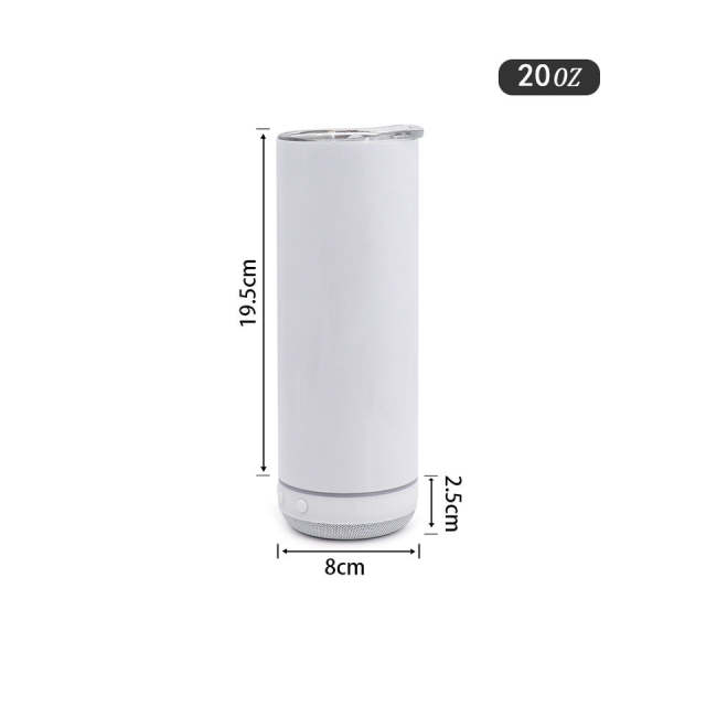 US warehouse 20oz sublimation straight speaker tumbler 25pcs pack