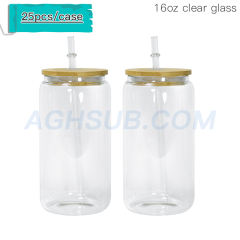 US warehouse 16oz sublimation glass jar
