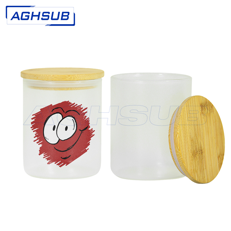 10oz frosted sublimation candle jar