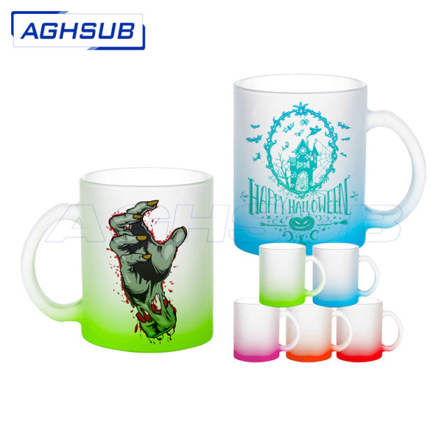 【SOLD-OUT】11oz frosted gradient sublimation glass mug