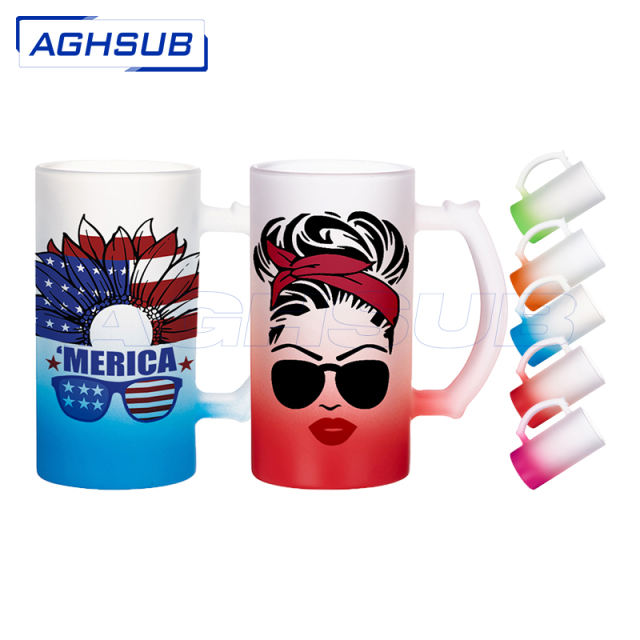 【SOLD-OUT】16oz frosted gradient sublimation glass mug