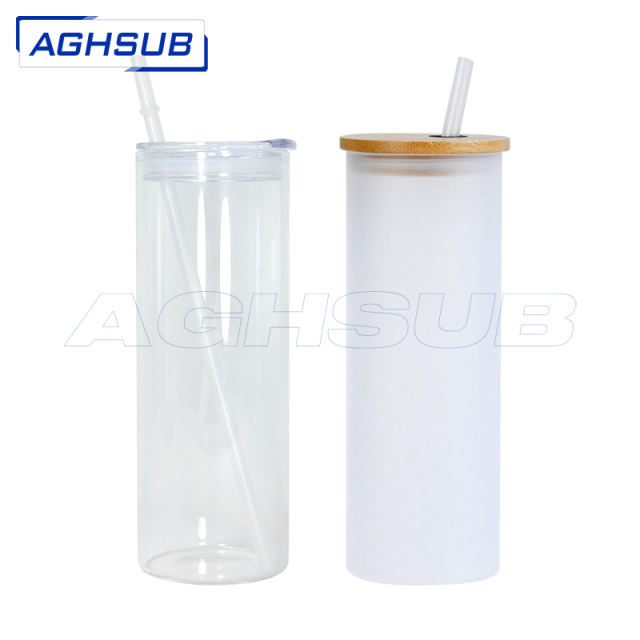 25oz straight sublimation glass tumbler