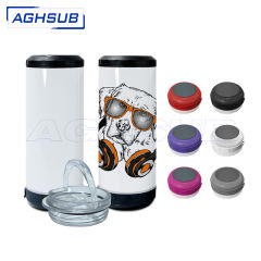 US warehouse 16oz speaker 4 in 1 cooler sublimation blanks tumblers