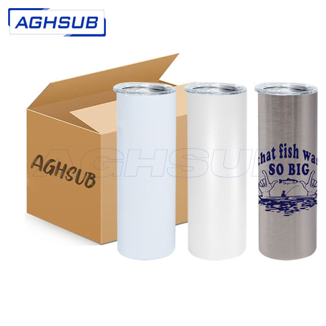 small pack 6pcs 20oz sublimation tumbler sample set  with rubber bottom and straws
