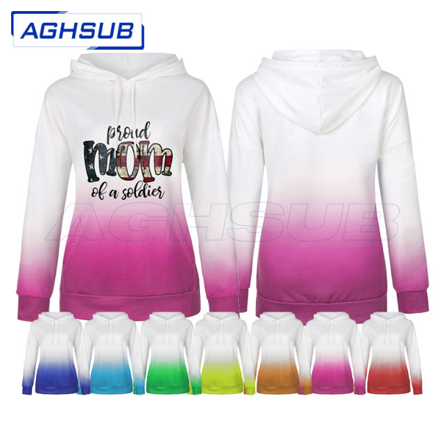 Sublimation colored  long sleeve hoodies S--4XL choose colors & size and leave note