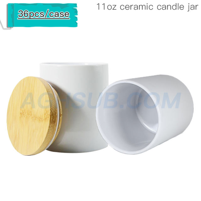 11oz ceramic sublimation candle jar