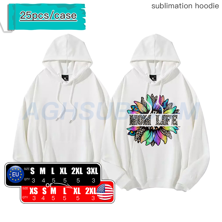 White best sale sublimation hoodie