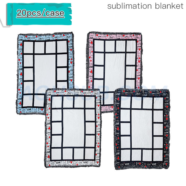 15 panel sublimation blanket with tassel