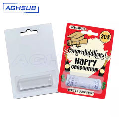 US warehouse Sublimation MDF cash card 150*100mm with plastic money holder