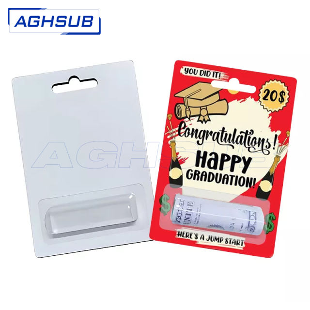 US warehouse Sublimation MDF cash card 150*100mm with plastic money holder