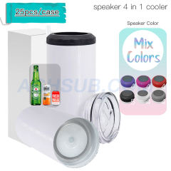 US warehouse 16oz speaker 4 in 1 cooler sublimation blanks tumblers
