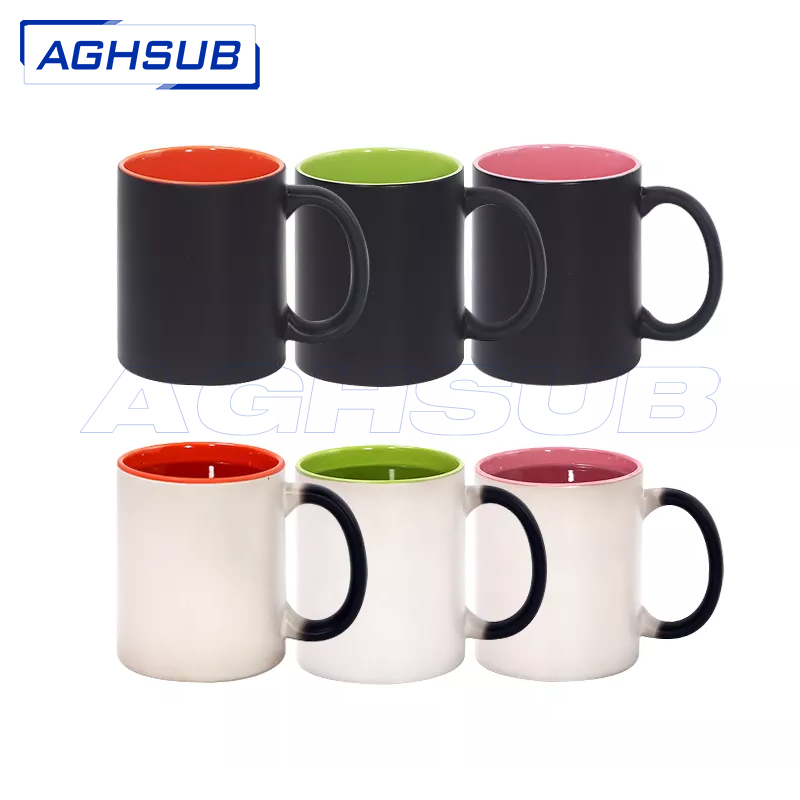 11oz. Dye Sublimation Inner Colored Coated Mugs - Case of 36 - Red, Black  or Blue Inner Colors - USCutter