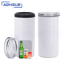 US warehouse 16oz 2 lids sublimation 4 in 1 can cooler