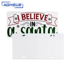 US warehouse sublimation white license plate 6*12 inch