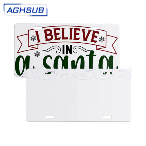 US warehouse sublimation white license plate 6*12 inch