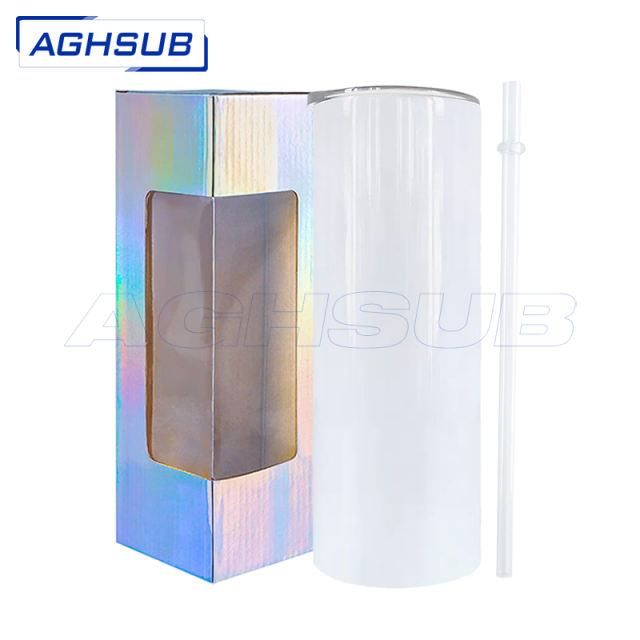20oz straight sublimation tumbler blanks with holographic box