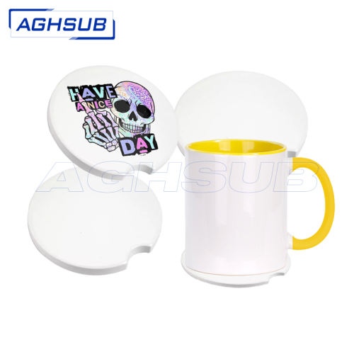 US warehouse sublimation ceramic cup coaster