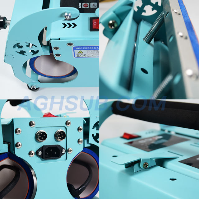 Two heating mat pad heat press sublimation machine