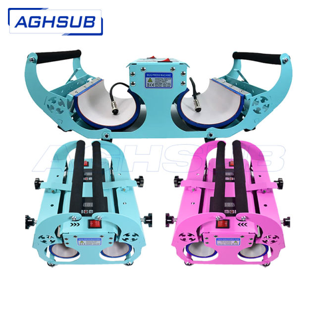 Two heating mat pad heat press sublimation machine