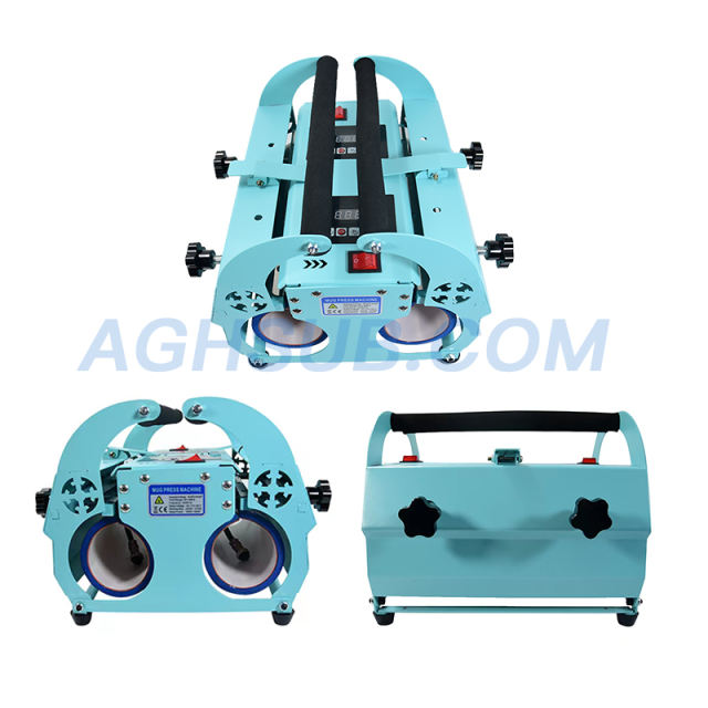 Two heating mat pad heat press sublimation machine