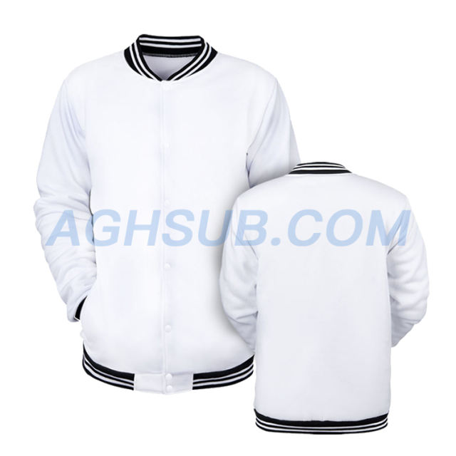 Sublimation baseball jacket uniform white blanks