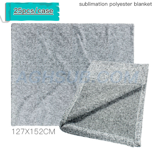 Sublimation grey polyester blanket 127X152 CM