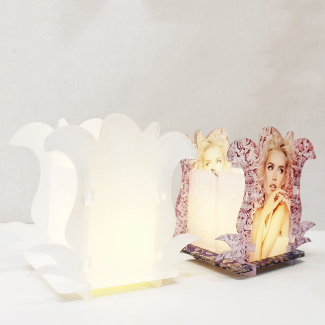 Sublimation blanks acrylic panel lantern with led candle (without the battery)