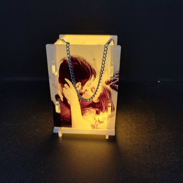 Sublimation blanks acrylic panel lantern with led candle (without the battery)