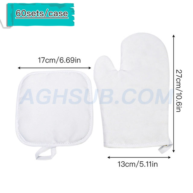 Sublimation polyester oven mitts set
