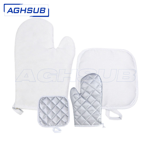 Sublimation polyester oven mitts set