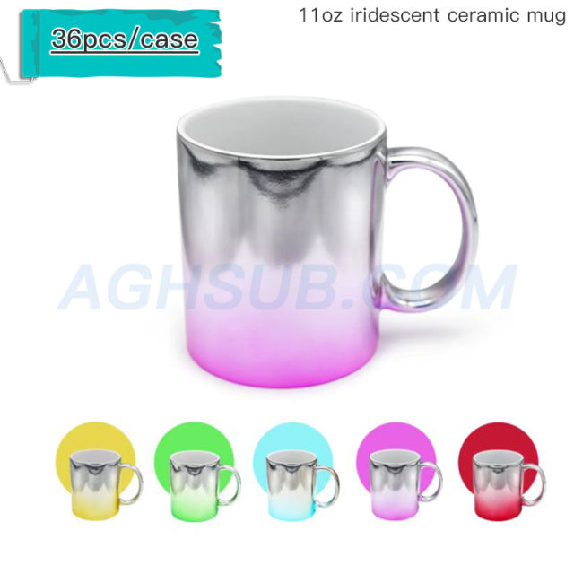 【SOLD-OUT】11oz sublimation iridescent ceramic mug