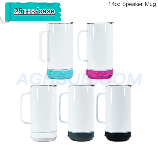 14oz sublimation speaker coffee handle  mug