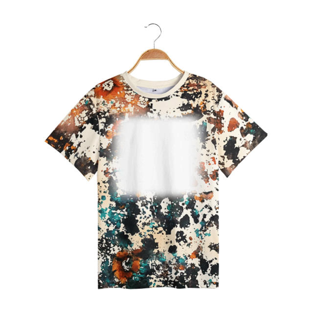 western style sublimation bleached shirts