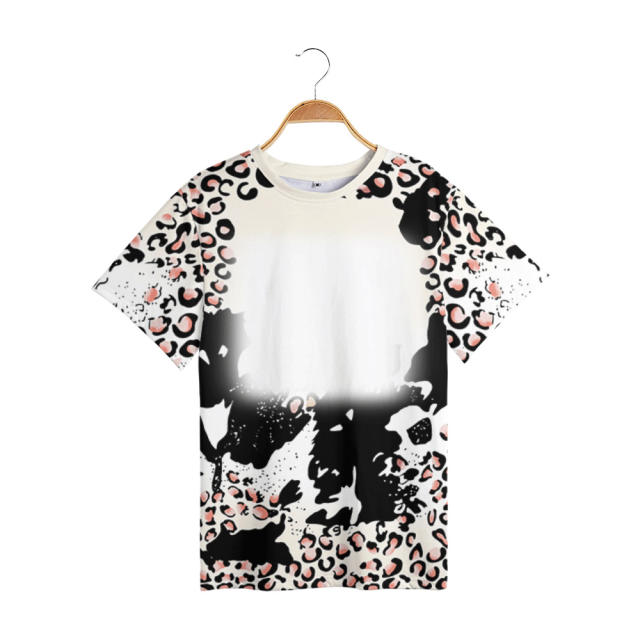 western style sublimation bleached shirts