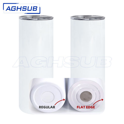 US warehouse 20oz Glossy Flat Edge sublimation tumbler