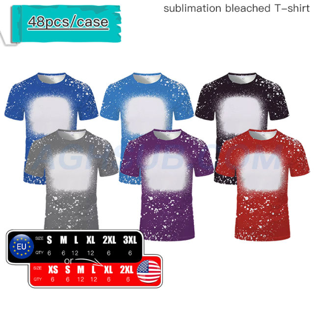 Sublimation bleached T-shirt