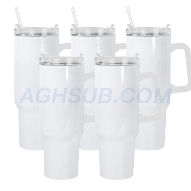 FAST sea shipping from China 40oz sublimation white double wall mug with removable handle first generation