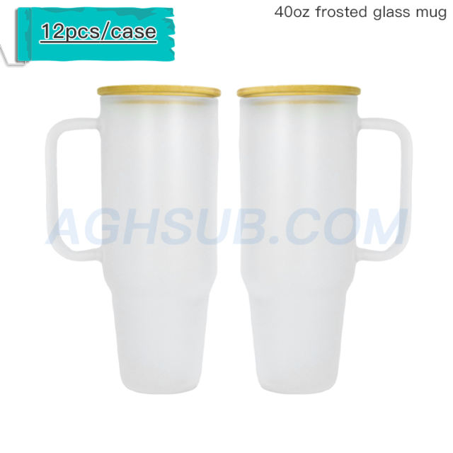 US warehouse 32oz 40oz glass sublimation mug